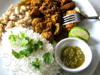 Cari poisson (thon) : plat réunionnais.